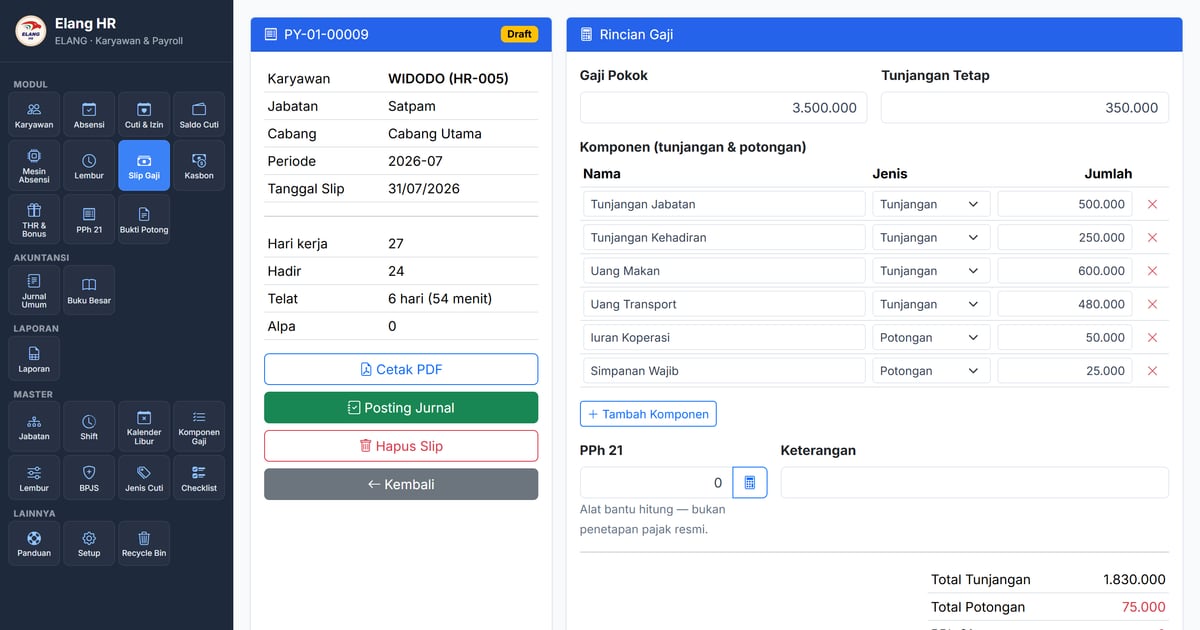 Aplikasi HR & Payroll untuk Perusahaan Indonesia: Apa Saja yang Wajib Ada